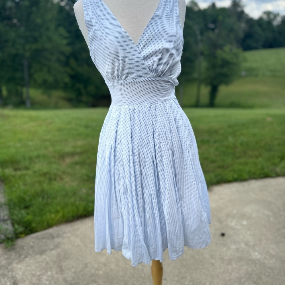 Aryeh Blue Pleated Midi Dress